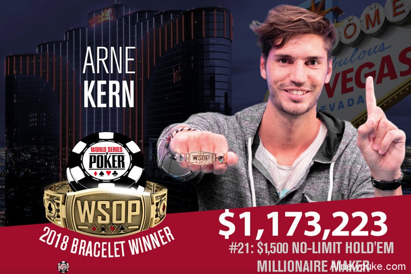 Arne Kern赢得2018 WSOP $1,500百万富翁赛事胜利