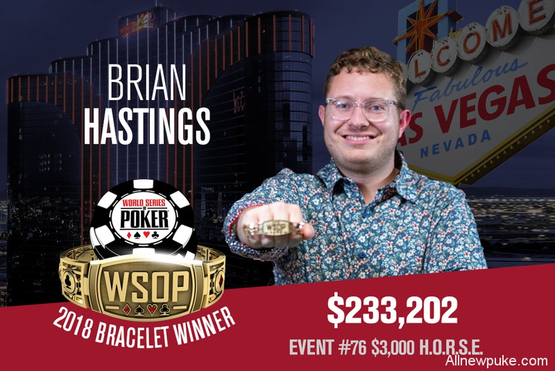 Brian Hastings赢得个人第4条WSOP金手链