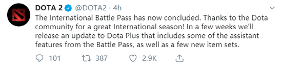 DOTA2：TI9勇士令状活动结束，刀塔Plus将有更新