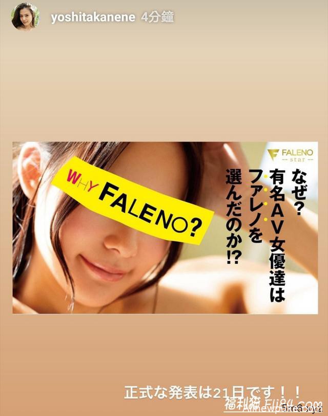 终于确定！吉高宁々加入FALENO！