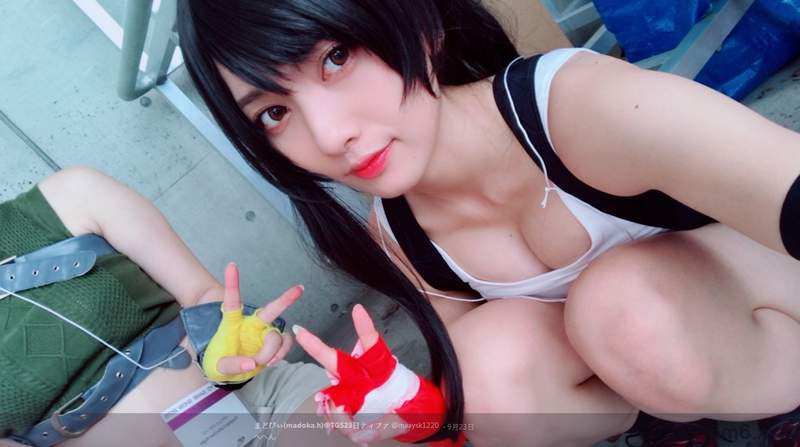 东京电玩展超美cosplay 正妹cosplay《最终幻想7》蒂法