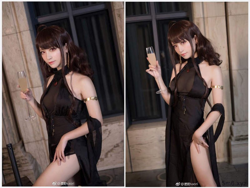 星野Saori大尺度COSPLAY《碧蓝航线》爱宕 性感泳装美女高度还原角色