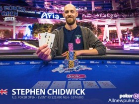 蜗牛扑克:Stephen Chidwick连续取得$25,000买入赛事冠军