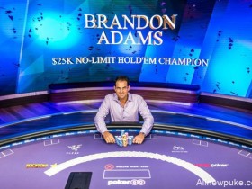【蜗牛扑克】Brandon Adams拿下扑克大师赛第二项赛事冠军！