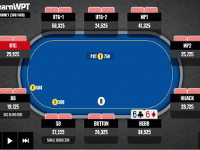 【蜗牛扑克】​牌局分析：66，面对翻牌圈持续下注如何行动？
