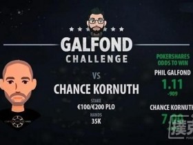 【蜗牛扑克】Galfond对阵Chance Kornuth，第三场挑战赛日期确定