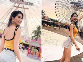 【蜗牛扑克】劍湖山驚見「美乳翹臀妹」!超短牛仔褲「渾圓美臀」曲線畢露!好想跟她一起玩啊!