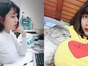 【蜗牛扑克】一轉頭驚見隔壁同事把奶供上桌!「巨乳枕頭」連貓也無法自拔!