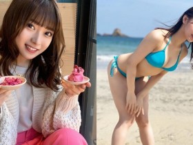 【蜗牛扑克】甜美可愛的「大眼櫻花妹」居然很有料!海邊比基尼挺「白皙嫩乳」拍寫真啦!