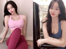 【蜗牛扑克】天菜!IG超優質「美胸健身長腿妹」,運動時胸前深溝曝光了!