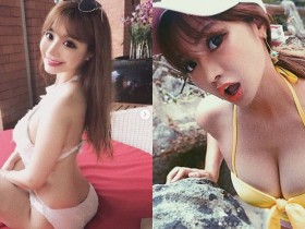 【蜗牛扑克】美乳辣模海邊露出「超誘人兇器」,狂野風格「奶球快掉出了」!