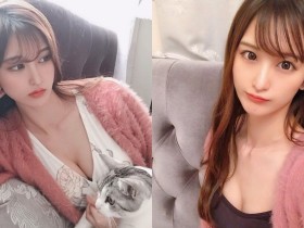 【蜗牛扑克】動心了!正妹OL抱貓咪時有「火辣事業線」,性感曲線讓人想一起上班!