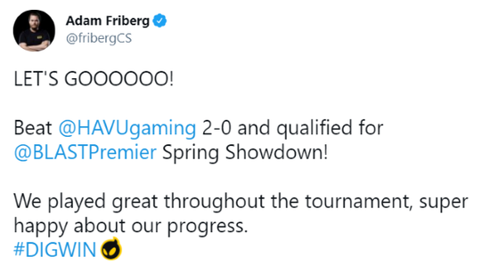 Friberg：“对我们的进步感到满意”