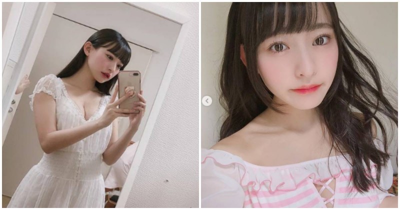 【蜗牛扑克】21歲甜美正妹「Kanami Takasaki」，鏡中自拍展現「深V好曲線」！
