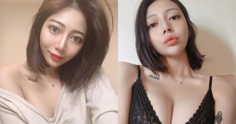 大眼正妹「Elaine菱」低胸視角好強大，迷人美乳展現超火辣魅力！