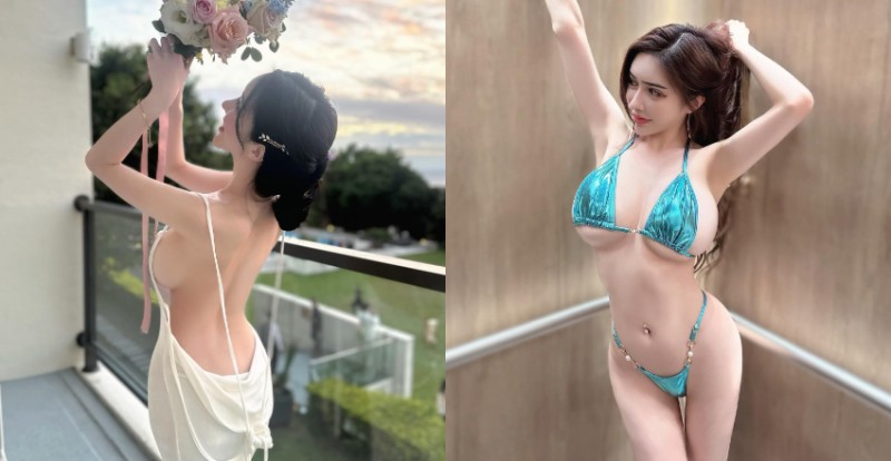 人間芭比「雲嫣」陽台大膽解放側乳　曬大片美背好犯規！