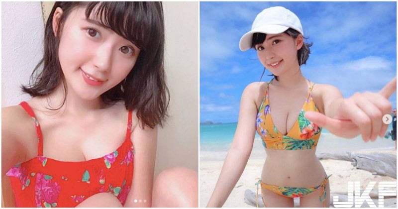 氣質正妹原來是隱乳系，海邊展現「優質美乳」事業線好深啊！