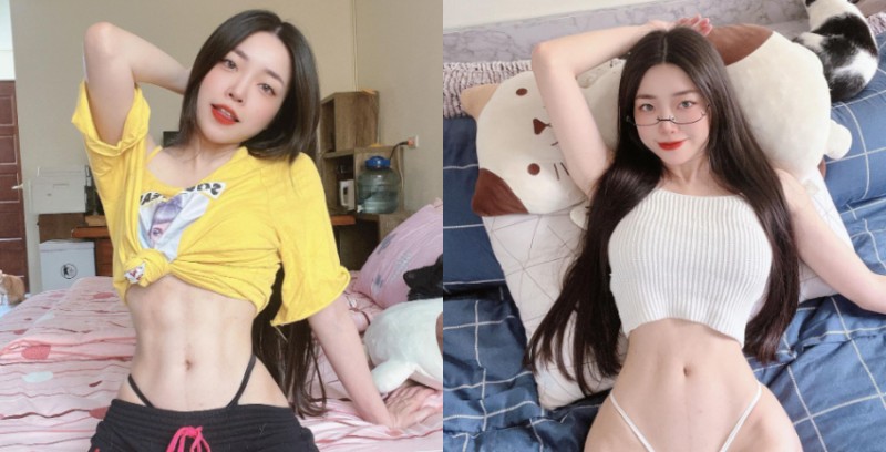性感小妖精「妍妍兒」大秀絕美冰塊腹肌　網友：真的太「腰瘦」！