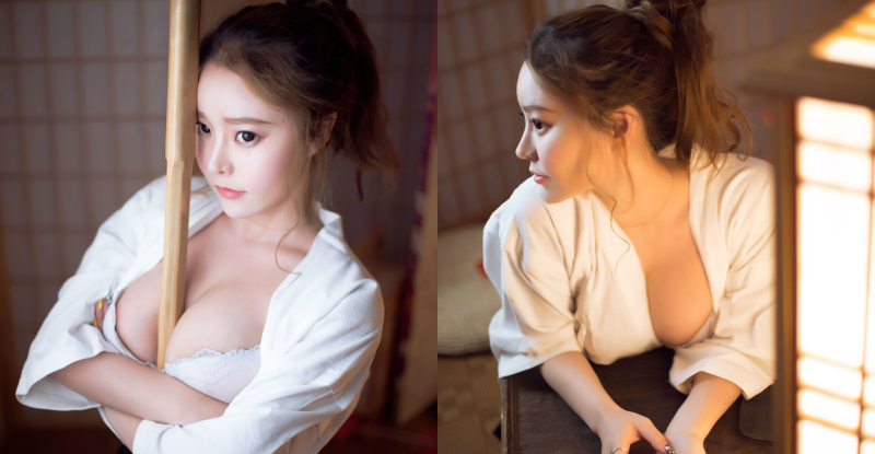 掉出奶啦！甜美「巨乳劍道少女」偷喝酒　全身發熱只好脫衣服了