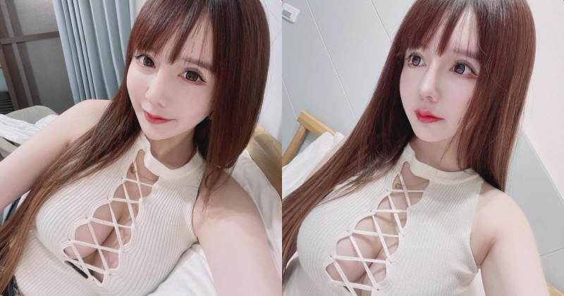 人氣麻豆「蔡粉粉」洞洞裝好火辣，豐滿乳量有夠兇爆！