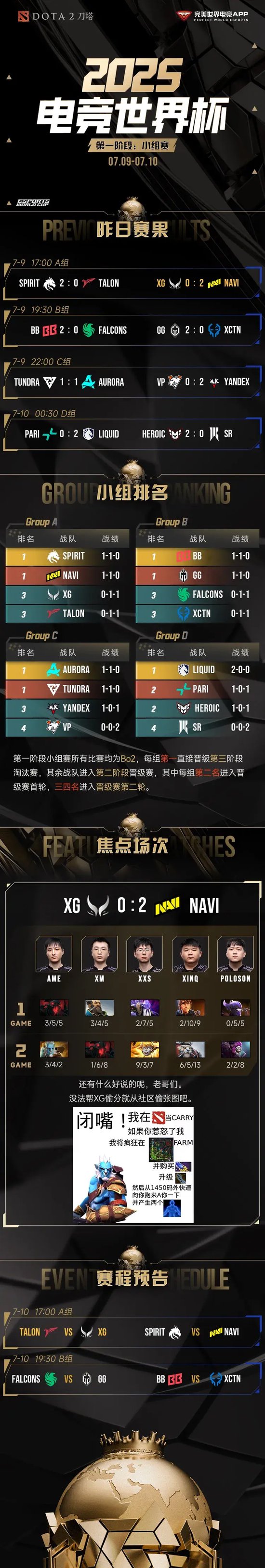 【蜗牛电竞】电竞世界杯:幻影长矛手大骗局!XG遭NAVI翻盘,小孩哥也干了!【EV扑克小游戏官网】