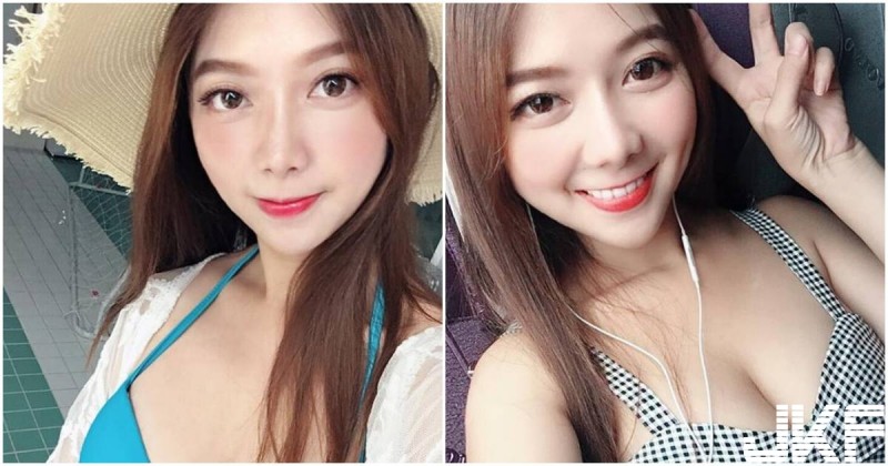 大眼正妹低胸裝「展現養眼身材」，白嫩美肌畫面好吸睛！