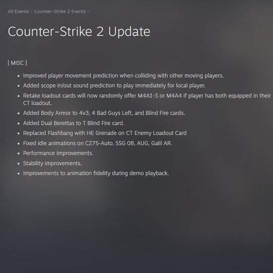 【蜗牛电竞】CS更新1030:游戏性能及稳定性优化【EV扑克小游戏官网】