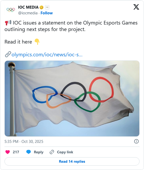 【蜗牛电竞】国际奥委会终止与沙特阿拉伯合作:电竞奥运会项目正式取消【EV扑克小游戏官网】