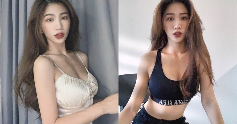 【蜗牛扑克】美豔捲髮妹Chienwei「火辣小蠻腰外露」，側面看還有「超深一條溝」！