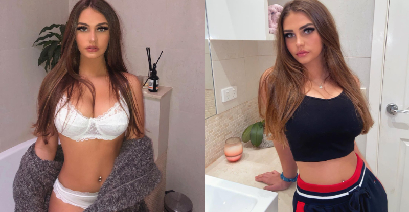 【蜗牛扑克】澳洲性感辣模「巧克力緊實肌x渾圓雙奶球」太迷人　低胸深V乳香四溢