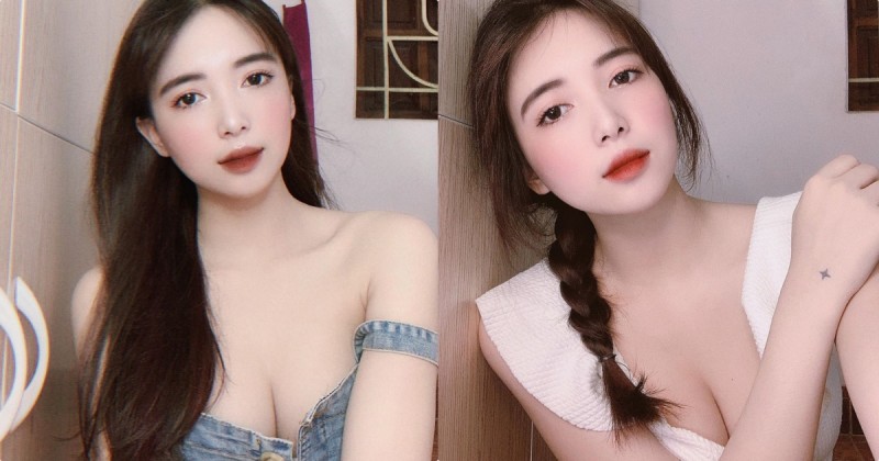 【蜗牛扑克】性感尤物「Phạm Trang」衣服不穿好，「白皙酥胸」快掉出來了！