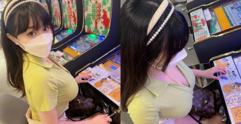 【蜗牛扑克】爆乳少女「小九九」回憶彈珠台　網友：突然覺彈珠好小