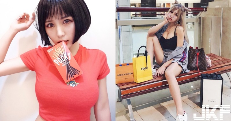 【蜗牛扑克】T- shirt怎麼有點變形～「童顏巨乳」台灣正妹身材太好，上圍太豐滿每日固定得霸淩上衣