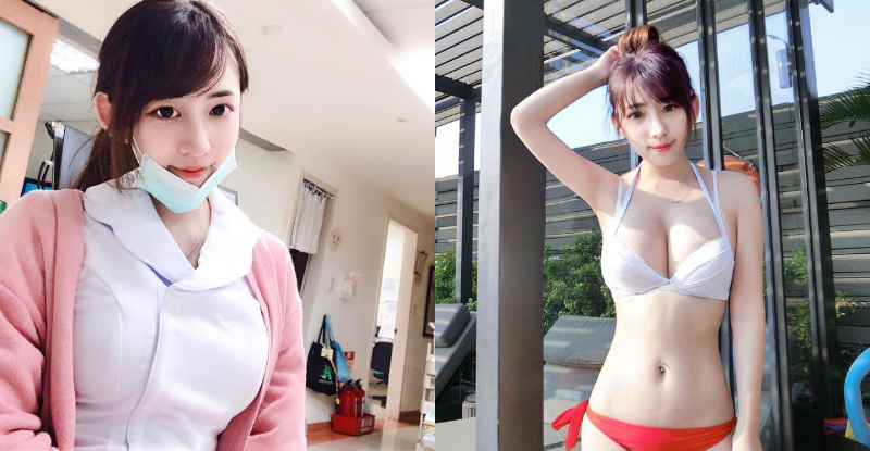 【蜗牛扑克】正妹護理師「Elle」制服被撐到好緊繃　甜美笑容讓網友都戀愛了！