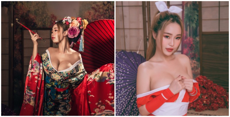 【蜗牛扑克】南半球女王「金瑀恩」化身性感花魁！爆乳身材完美展現，還外加不知火舞特別造型！