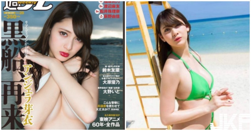 【蜗牛扑克】寫真界黑船再現！　混血正妹捧胸「外露南半球」，傲人G奶超噴火！