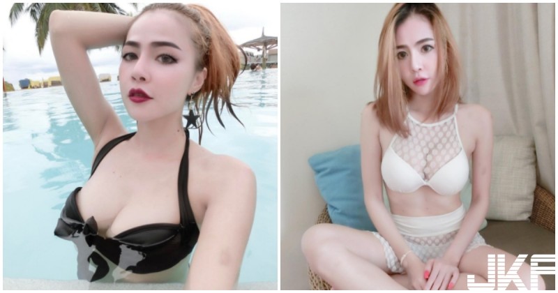 【蜗牛扑克】正妹水中放送「雪白美胸」，巨乳快衝破比基尼，真的好狂喔！
