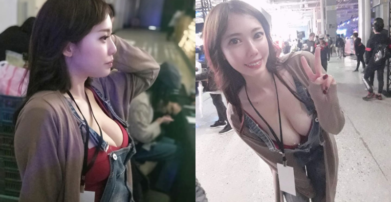 【蜗牛扑克】花博工作人員「施莉莉」爆乳賣熱狗奶味十足　吸引顧客聞香而來