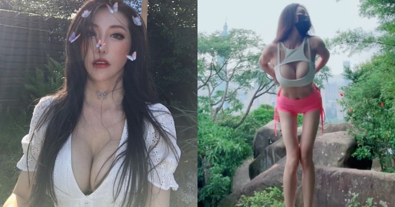 【蜗牛扑克】「巨乳細腰正妹」辣爬象山！「豐滿上圍」抖動畫面太犯規，翹臀長腿也好吸睛！