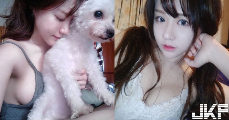 【蜗牛扑克】放開那隻狗！「白嫩大奶萌妹」奶壓幼犬，「側乳爆發」渾圓形狀讓人大流口水！