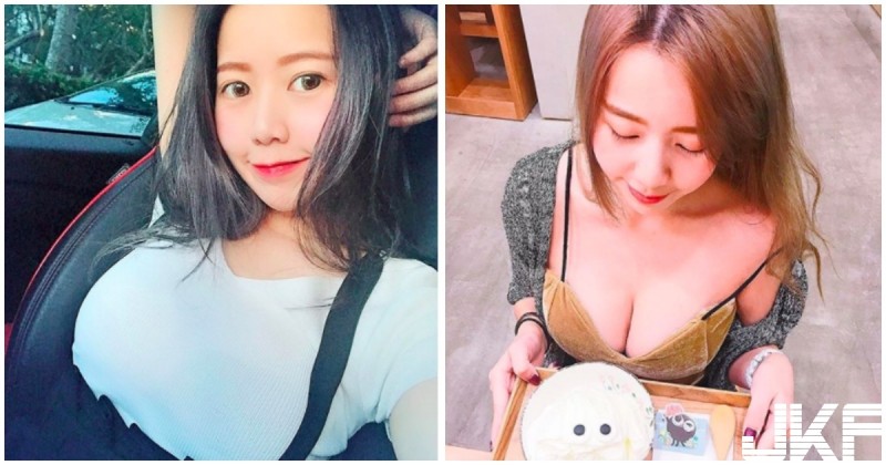 【蜗牛扑克】超兇正妹「爆奶吃冰」，超邪惡俯視角度，讓隔壁客人都暈了！