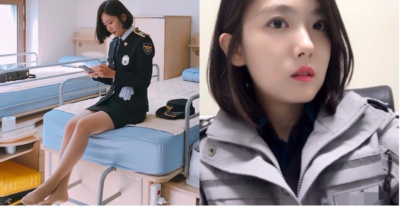 【蜗牛扑克】想被逮補！「美女警察」迷你窄裙大秀嫩白美腿，迷人笑容被處罰也願意！