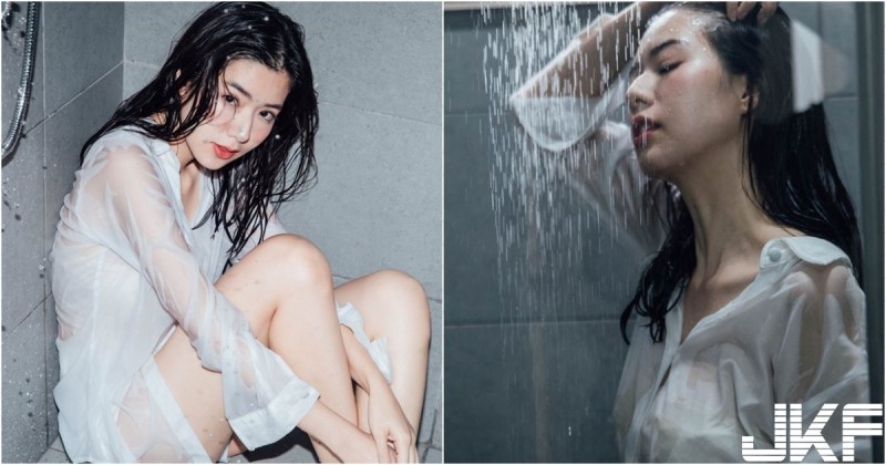 【蜗牛扑克】浴室裡的誘惑美景！「氣質奶妹」渾身濕透！白襯衫貼身「若隱若現」畫面好撩人！