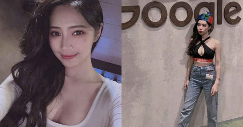 【蜗牛扑克】害工程師不能專心工作！美乳正妹「Cindy如如」參觀google辦公室，瞬間變成「gOOgle」了啦！