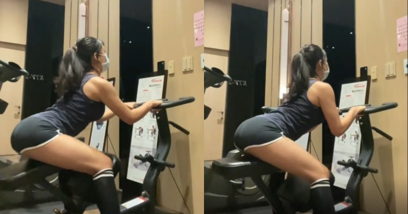 【蜗牛扑克】健身房遇見翹臀混血正妹「毛咪 Catty」　拉筋姿勢好銷魂！