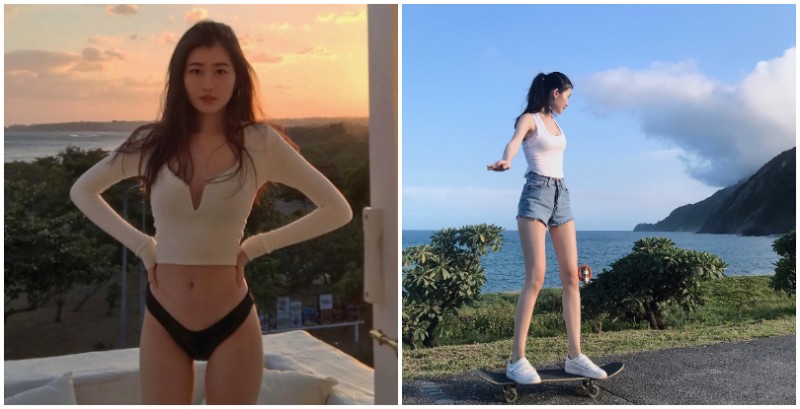 【蜗牛扑克】驚世美顏！「空靈系正妹」還有一雙逆天長腿，高雅氣質搭配完美比例根本就是仙女！
